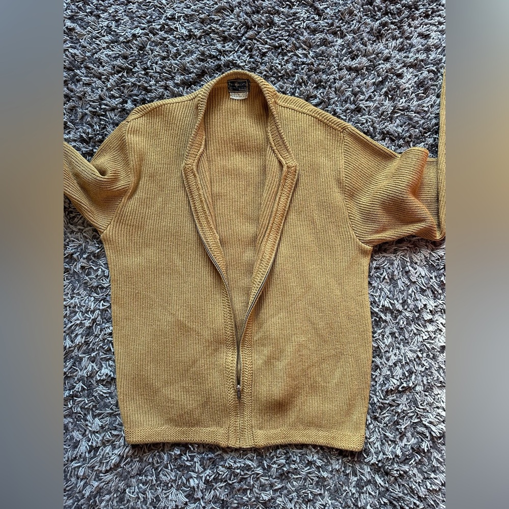 Vintage Towncraft Pennys Full Zip Wool Sweater Large Men’s - Picture 3 of 8